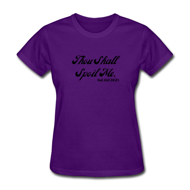 Thou Shall Spoil Me T-Shirt - purple