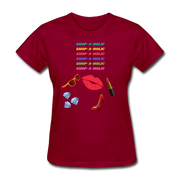 Shop-A-Holic T-Shirt - dark red