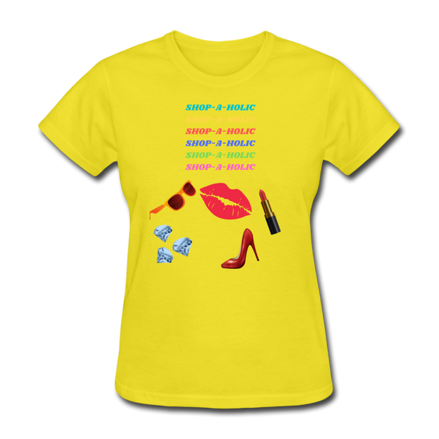 Shop-A-Holic T-Shirt - yellow