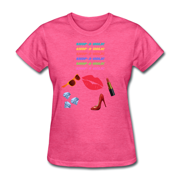 Shop-A-Holic T-Shirt - heather pink