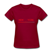 New York T-Shirt - dark red