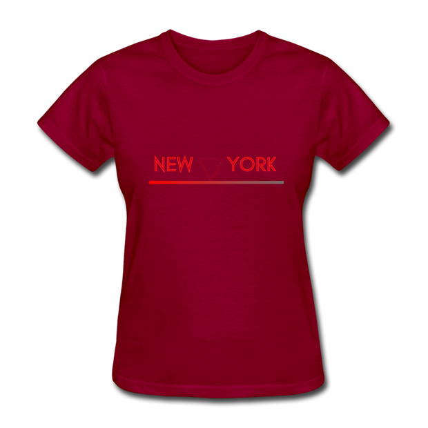 New York T-Shirt - dark red