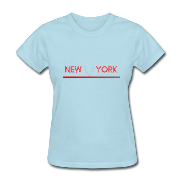 New York T-Shirt - powder blue