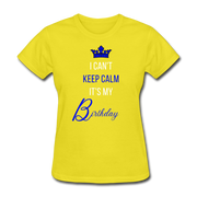 Keep Calm Birthday T-Shirt - yellow