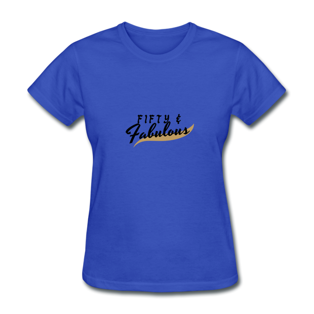 Fifty And Fabulous T-Shirt - royal blue