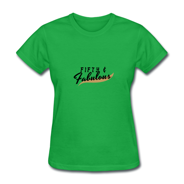 Fifty And Fabulous T-Shirt - bright green