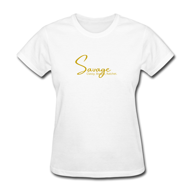 Savage Womens T-Shirt - white