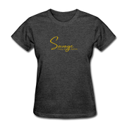 Savage Womens T-Shirt - heather black