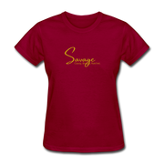 Savage Womens T-Shirt - dark red