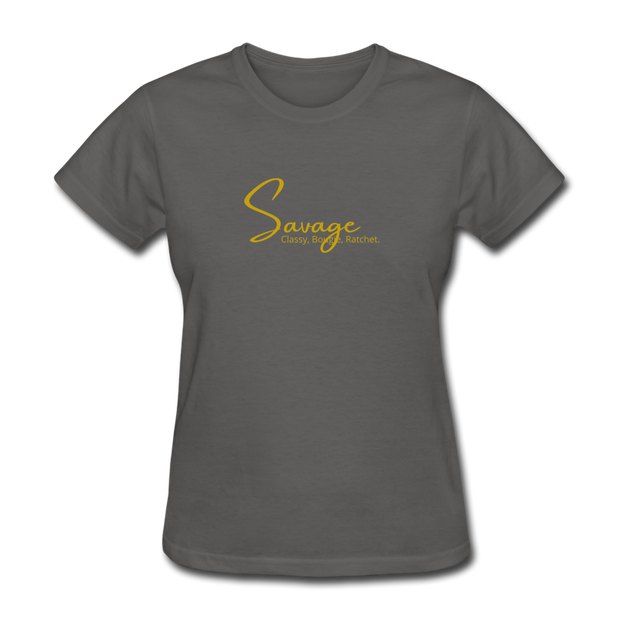 Savage Womens T-Shirt - charcoal