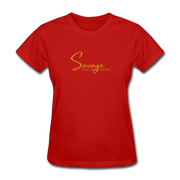 Savage Womens T-Shirt - red