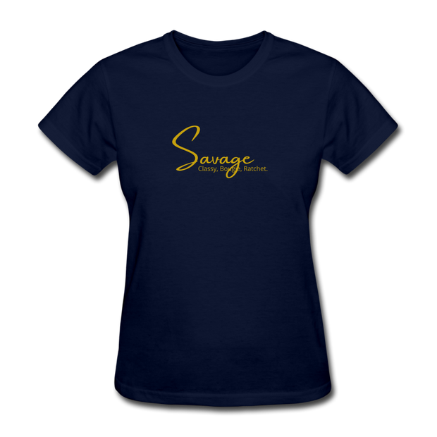 Savage Womens T-Shirt - navy