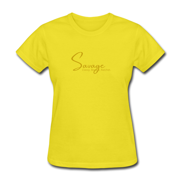 Savage Womens T-Shirt - yellow