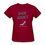 Shoe Addict Women's T-Shirt - dark red