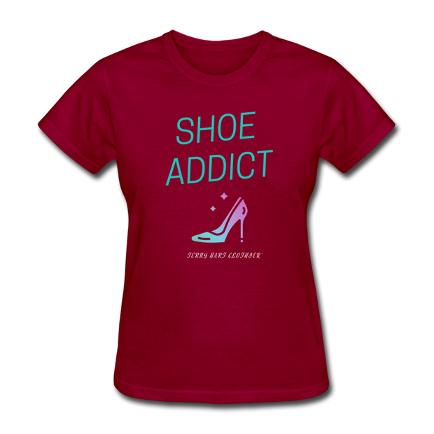 Shoe Addict Women's T-Shirt - dark red