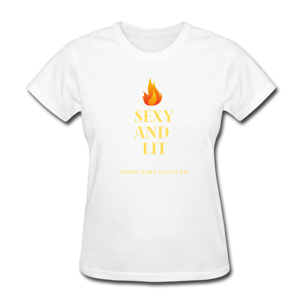 Sexy And Lit Women's T-Shirt - white