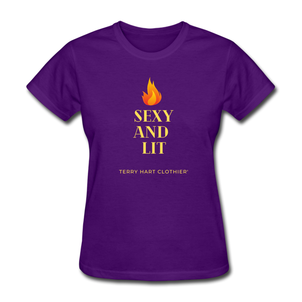 Sexy And Lit Women's T-Shirt - purple