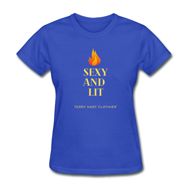 Sexy And Lit Women's T-Shirt - royal blue