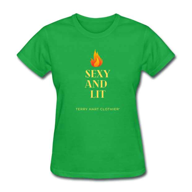Sexy And Lit Women's T-Shirt - bright green