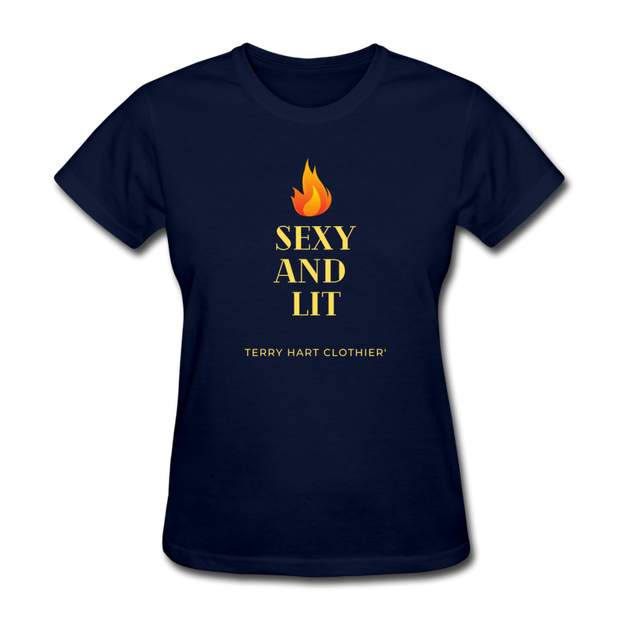 Sexy And Lit Women's T-Shirt - navy