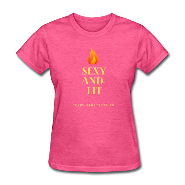 Sexy And Lit Women's T-Shirt - heather pink