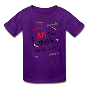 I AM The Boss Kids' T-Shirt - purple