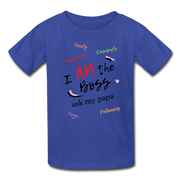 I AM The Boss Kids' T-Shirt - royal blue