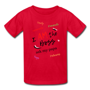 I AM The Boss Kids' T-Shirt - red