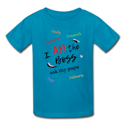 I AM The Boss Kids' T-Shirt - turquoise