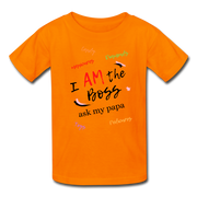 I AM The Boss Kids' T-Shirt - orange