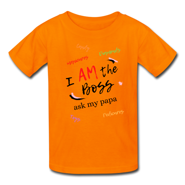 I AM The Boss Kids' T-Shirt - orange