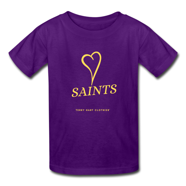 Saints with Heart Kids' T-Shirt - purple
