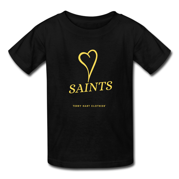 Saints with Heart Kids' T-Shirt - black