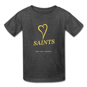 Saints with Heart Kids' T-Shirt - heather black