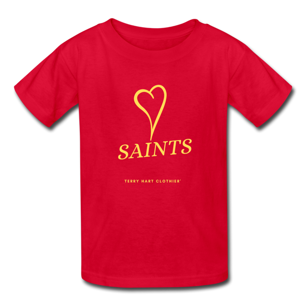 Saints with Heart Kids' T-Shirt - red