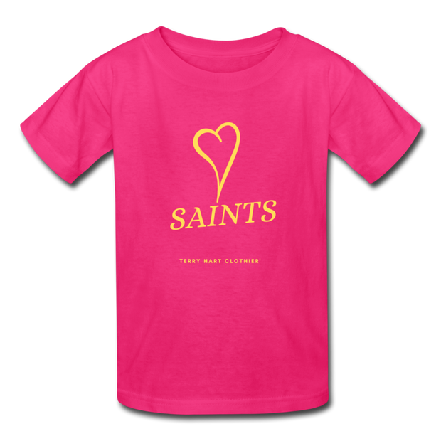 Saints with Heart Kids' T-Shirt - fuchsia