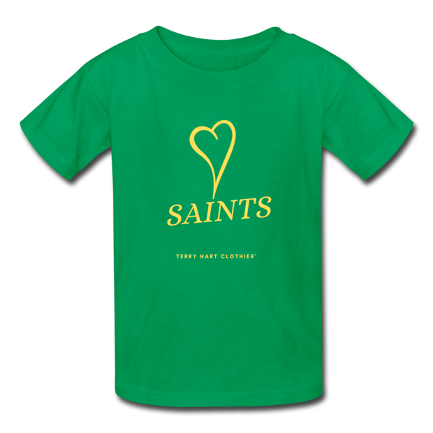 Saints with Heart Kids' T-Shirt - kelly green
