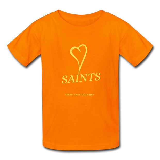 Saints with Heart Kids' T-Shirt - orange