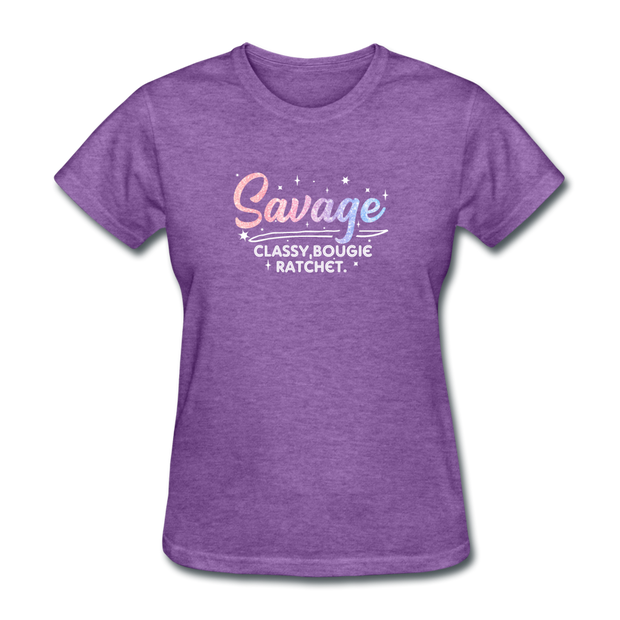 Colorful Savage T-Shirt - purple heather