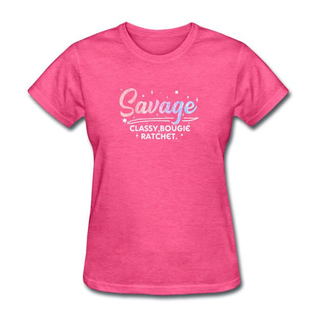 Colorful Savage T-Shirt - heather pink