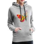 Colorful Butterfly Women’s Premium Hoodie - heather gray