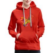 Colorful Butterfly Women’s Premium Hoodie - red