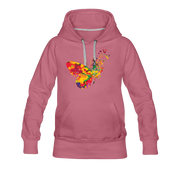 Colorful Butterfly Women’s Premium Hoodie - mauve