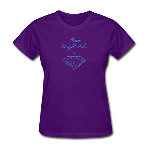 Shine Bright Like a Diamond Women's T-Shirt - purple