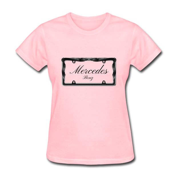 Mercedes Benz Plate Frame Women's T-Shirt - pink