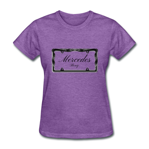Mercedes Benz Plate Frame Women's T-Shirt - purple heather