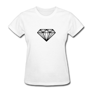 Large Diamond Women's T-Shirt - white