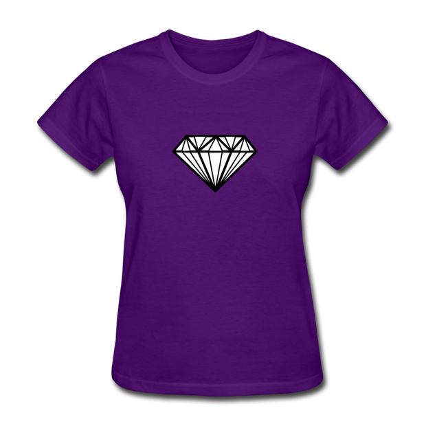 Large Diamond Women's T-Shirt - purple