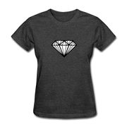 Large Diamond Women's T-Shirt - heather black