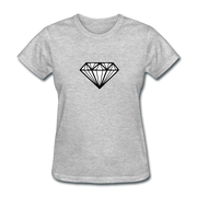 Large Diamond Women's T-Shirt - heather gray